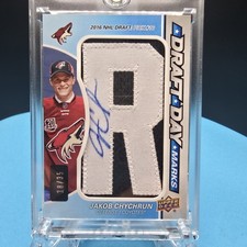 JAKOB CHYCHRUN 2016-17 SPGU DRAFT DAY MARKS “R” AUTO /35 🔥 ON-CARD LETTER