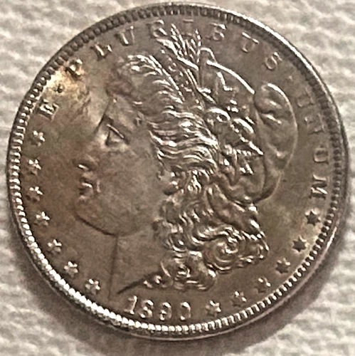 1890 P Morgan bright & shiny BU lots of luster free shipping Sigma test genuine+