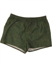 COAST Womens Abstract Pattern Swimming Shorts UK 16 Large Green Polyester ZR07