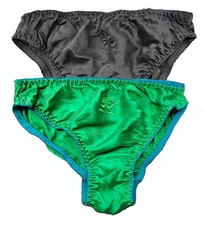 Women's Girls Silk Panties Briefs Silk Lingeries Underwear Pack of 2 Size Small