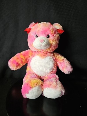 17'' Build a Bear Workshop BBW Plush Endless Hugs Pink Tie Dye Bear Toy Animal