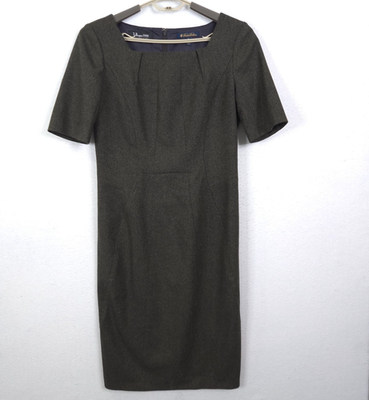 Brooks Brothers Dress Womens Green Sz 10 Wool Sheath Tollegno 1900 Italy  Classic | eBay