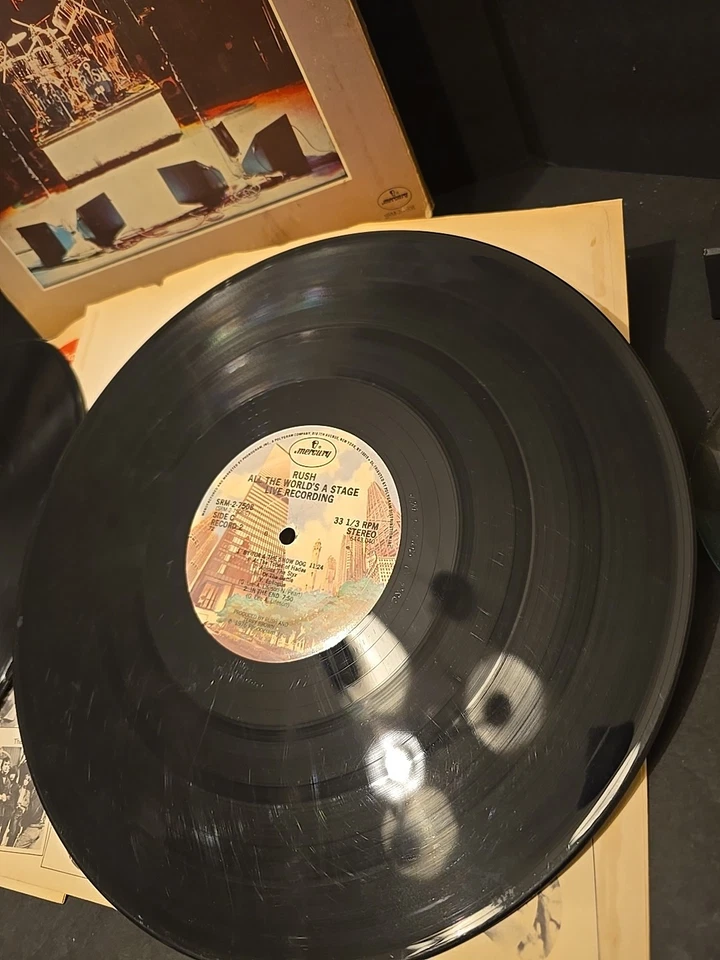 Rush All The World's A Stage OG Vinyl 1ST PRESS 1976 SRM-2-7508 OG 2x LP GOOD Foto 2 de 4