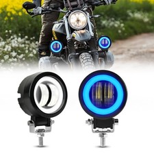 2pcs 3inch Round Led Work Light Bar Spot Pods Blue Halo Driving Fog Offroad 4wd 2pcs 3inch Round Led Work Light Bar Spot Pods Blue Halo Driving Fog Offroad 4wd