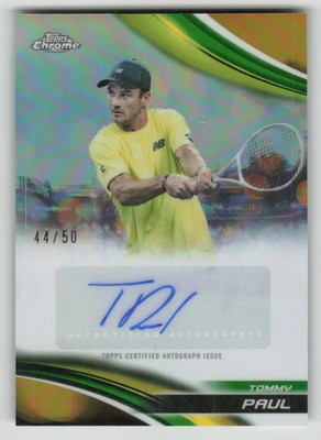 2025 Topps Chrome Tennis Tommy Paul #CA-TPL 44/50