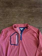 Peter Millar Crown Sport Forge Golf 1/4 Zip Size XL Pink