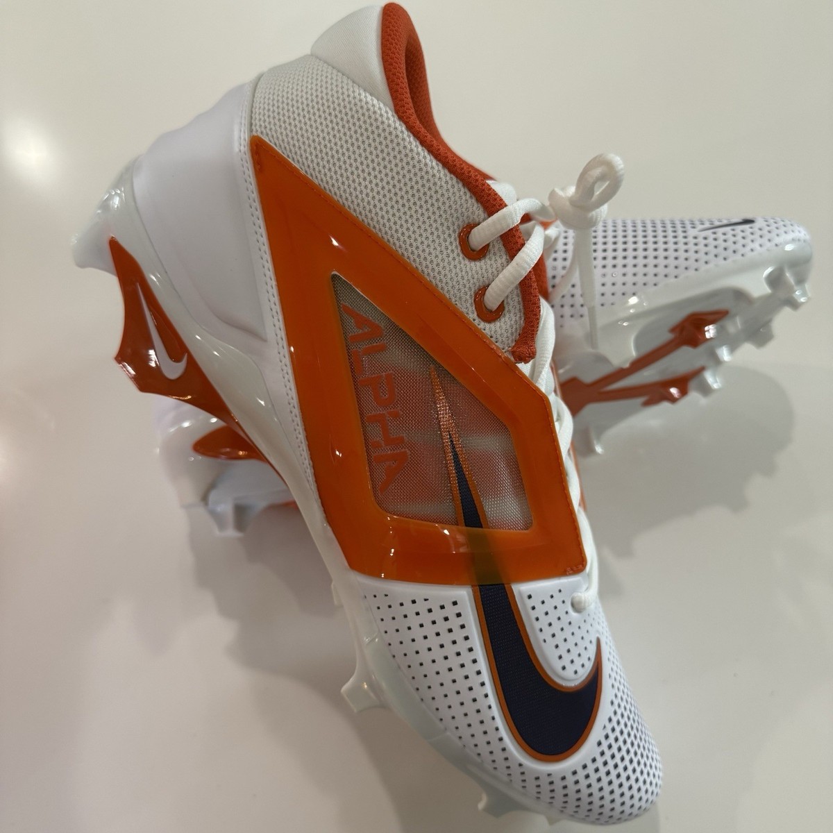 Nike Alpha Menace Pro 4 PE Clemson Tigers White Orange HF3438-101 Men Sz 12 Nike Alpha Menace Pro 4 PE Clemson Tigers White Orange  main image 2