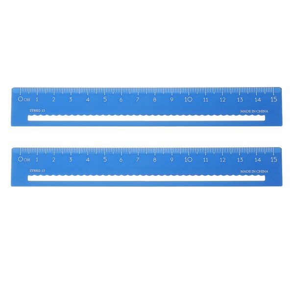 2 StüCk Lineal 15Cm Hohl Aluminium FüR , Blau-image