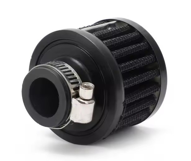 Small Breather Filter 18mm Neck Size (Oil Crankcase Air) 50mm Diameter BLACK