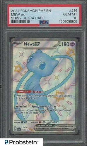 2024 Pokemon PAF EN #216 Mew ex Shiny Ultra Rare PSA 10 GEM MINT