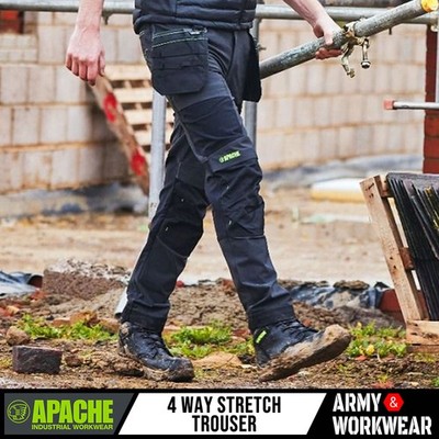 Apache Calgary 4 Weg Stretch Hose Halster Cargo Taschen Trade Dunkelgrau