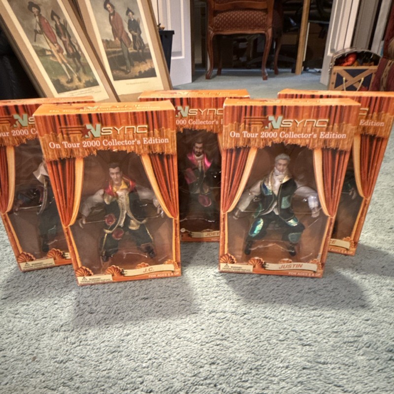 N Sync On Tour 2000 Collector’s Edition Figures Lot - Justin, JC, Joey, Chris