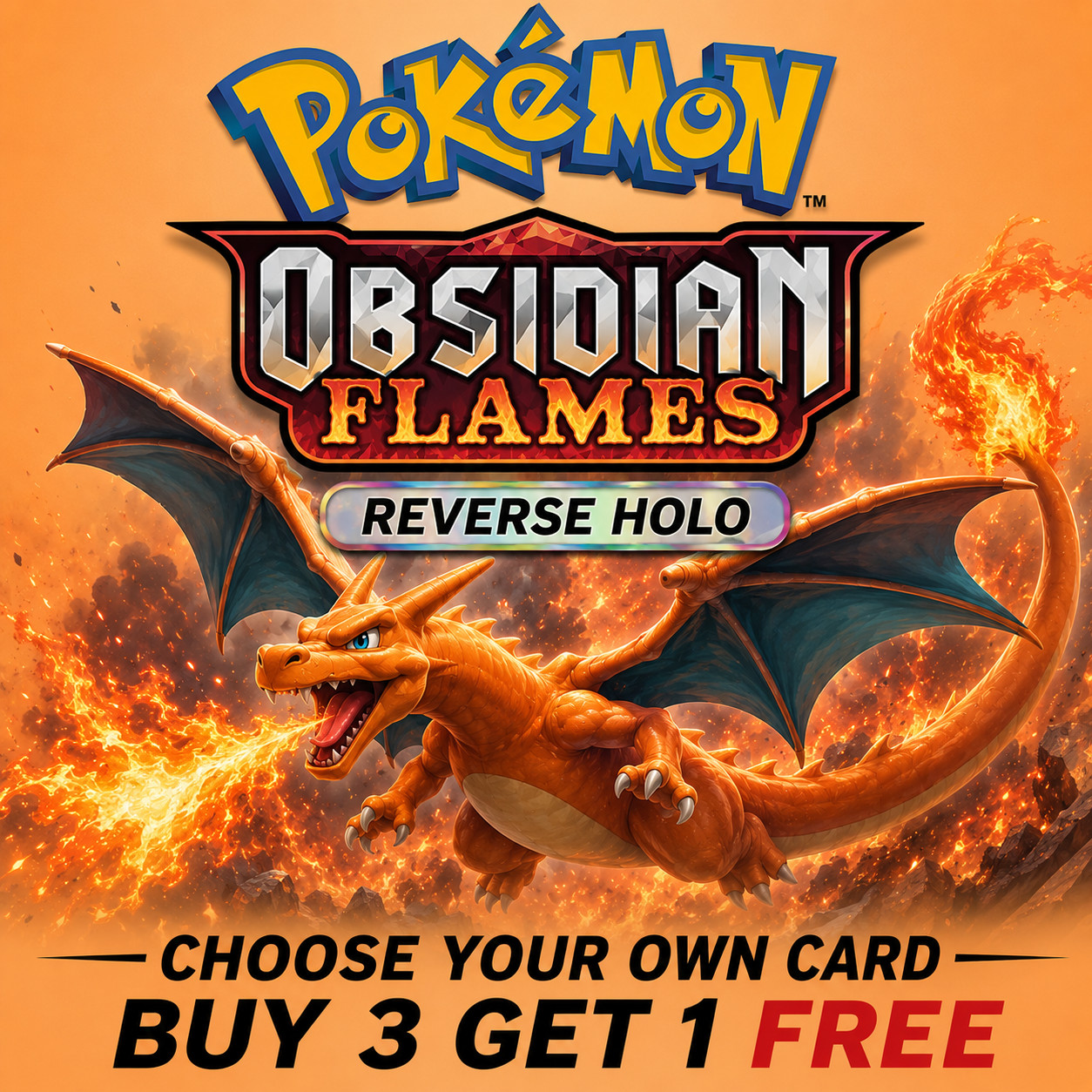 Pokemon Obsidian Flames Reverse Holo - Choose Your Own Card - Buy 3 Get 1 Free