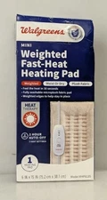 Walgreens Fast-Heat Moist or Dry Weighted Heating Pad 6" X 15" ~Plush & Washable