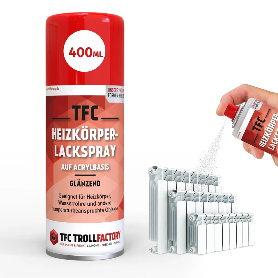 TFC Heizkörper Lackspray weiss hochglänzend- Menge: 60 x 400 ml - Bild 4 von 4