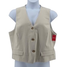 Spanx Opacity Crepe Vest Women Parchment Beig...
