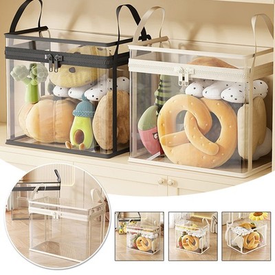 Toy Storage Bag Large Capacity Portable Transparent Doll Waterproof Organizer.