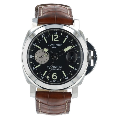 Panerai Luminor GMT Stainless Steel Black Dial 44mm Automatic Mens PAM00088