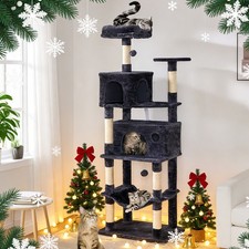 Mau Cat Tree with Scratching Post,Basket,Cat Tower for Adult Large Cats,Cat toys