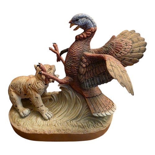 1985 Wild Turkey Fliers Club Porcelain Figurine Bobcat Austin Nichols Limited Ed