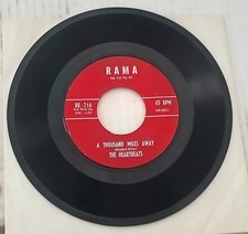 THE HEARTBEATS 45 Rpm A Thousand Miles Away/Oh Baby Don't RAMA 1961 RR 216