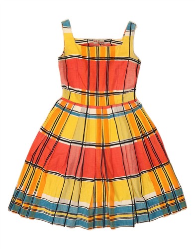 BETTY BARCLAY Womens A-Line Dress UK 8 Small Multicoloured Check BU09