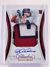 DYLAN CREWS 2025 FLAWLESS RPA ROOKIE PATCH AUTOGRAPH RUBY RC AUTO 15/20