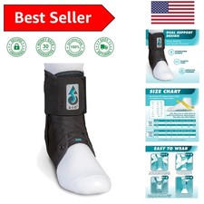 ASO Ankle Stabilizer - Lace Up Ankle Brace for Sprained Ankle and Peroneal Te...