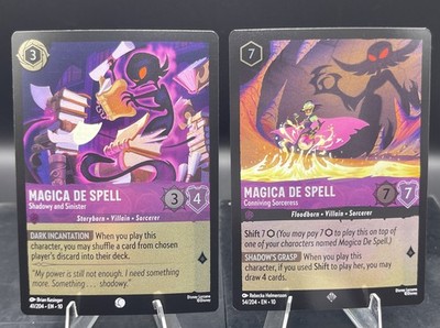 Disney Lorcana-Whispers in the Well-Magica De Spell-#41,#54-Cold Foil Holo-NM