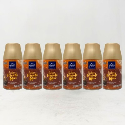 6 Pack - Glade Automatic Spray Refill, Festive Fireside Glow, 6.2oz