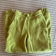 lululemon Women's Green Knit Jogger Pants Pockets Elastic Waist Cotton 0