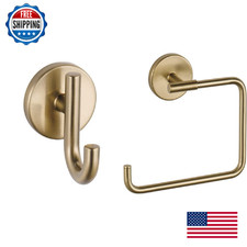 DELTA FAUCET Trinsic Collection Champagne Bronze Towel Hook 75935-CZ and Towel