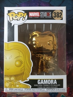 Gamora Chrome Gold 382 Figur Funko POP Marvel Studios The First Ten Years