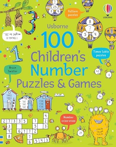 Phillip Clarke - 100 Children's Number Puzzles And Games - Paperba - G245Z-image