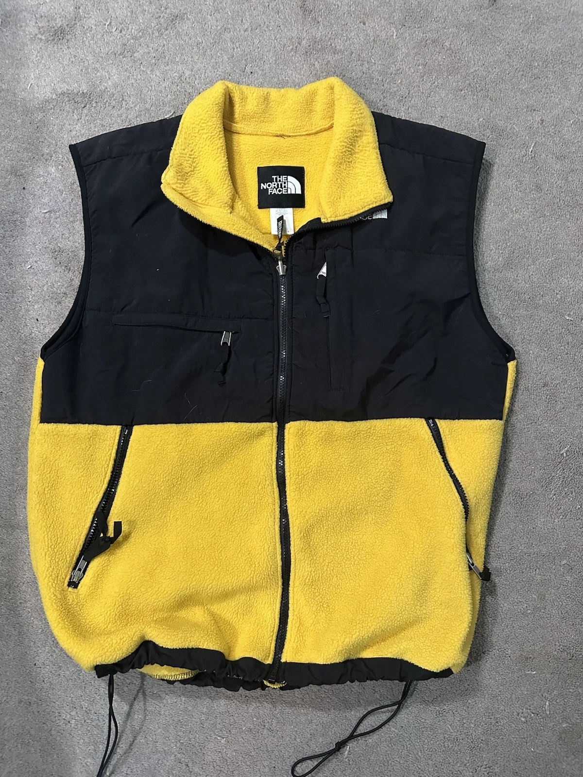 Vintage North Face Denali Vest Yellow Mens Large