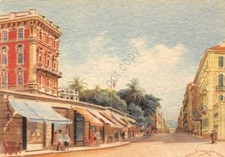 Cartolina Illustrata Musso Sanremo Imbocco Via Roma