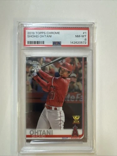 2019 Topps Chrome - Shohei Ohtani Card  #1 Hitting PSA 8