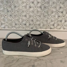 Sperry Women's 9.5 Gray Wool Canvas Sneakers – Classic Comfort, Nautical Style