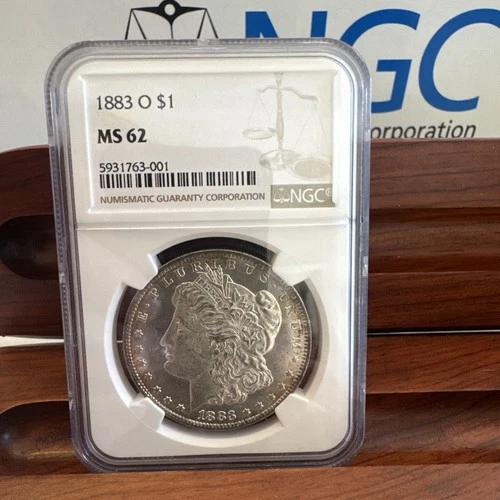 1883 O $1 Morgan Silver Dollar NGC MS 62 Toned