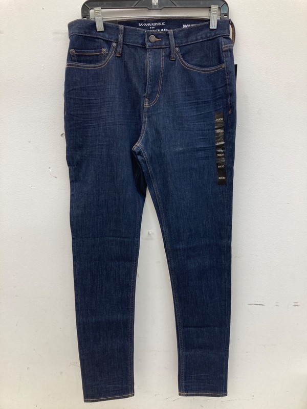NWT Banana Republic Travel Stretch Jeans Skinny Fit Dark Wash Blue 30X30