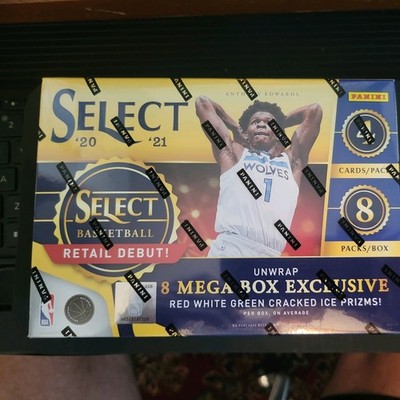 2020-21 NBA PANINI SELECT MEGA BOX RED WHITE GREEN CRACKED ICE PRIZMS