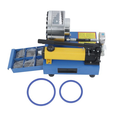 #ad Hose Crimper High Pressure Portable Hydraulic Hose Crimping Machine With 8 Dies $443.23