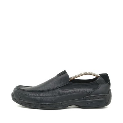 Dunham Herren MCN422BK Slipper Schwarz Leder Sohle Komfortschuhe EU 44,5