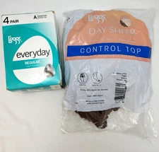 New LOT 8 Pairs Leggs Everyday Regular Day Sheer Pantyhose Sz A Suntan Imperfect