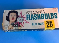 Sylvania Flashbulbs Blue Dot Press 25B 12-Pack In Original Box 1960s