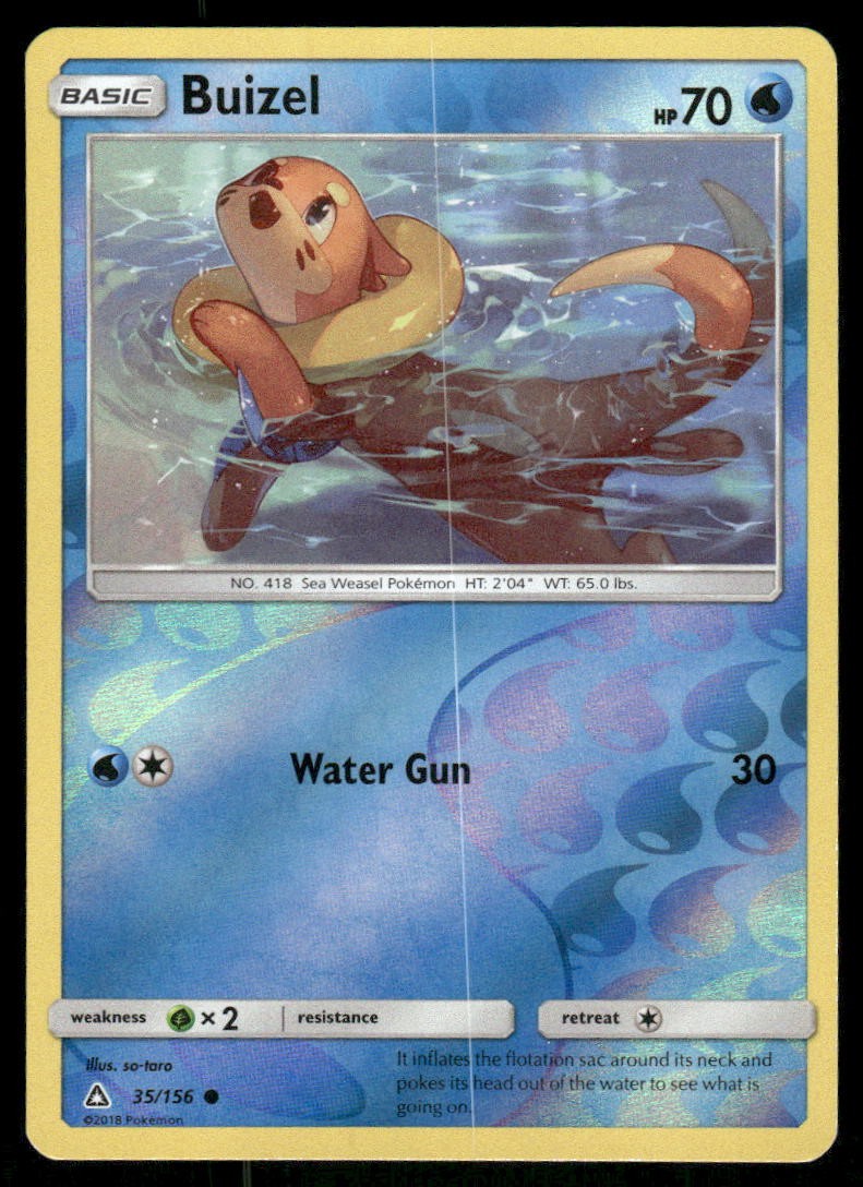 Buizel 35/156 Common Ultra Prism Pokemon Reverse Holo Near Mint