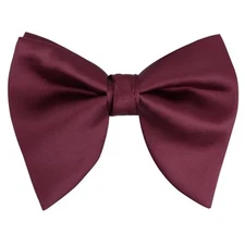  Velvet Pre-tied Adjustable Bow Tie for Men Oversize One Size 056-burgundy-01
