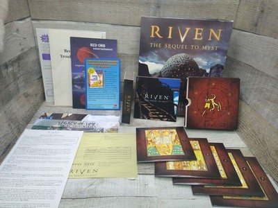 Riven Sequel To Myst Big Box PC Game 1997 For Windows 95/Mac OS Cyan/Red Orb CIB