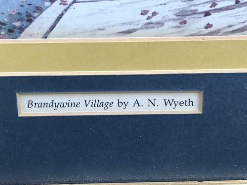 “Brandywine Village” Andrew Wyeth Framed Double Matted Print Made In USA - Picture 8 of 10