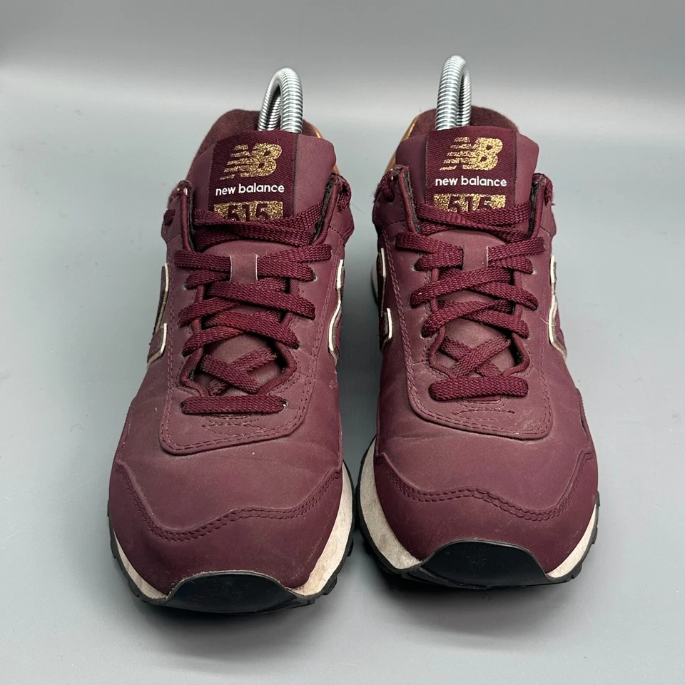 Zapatillas deportivas New Balance 515 para mujer de cuero granate 7,5 con cordones bajas Foto 2 de 4